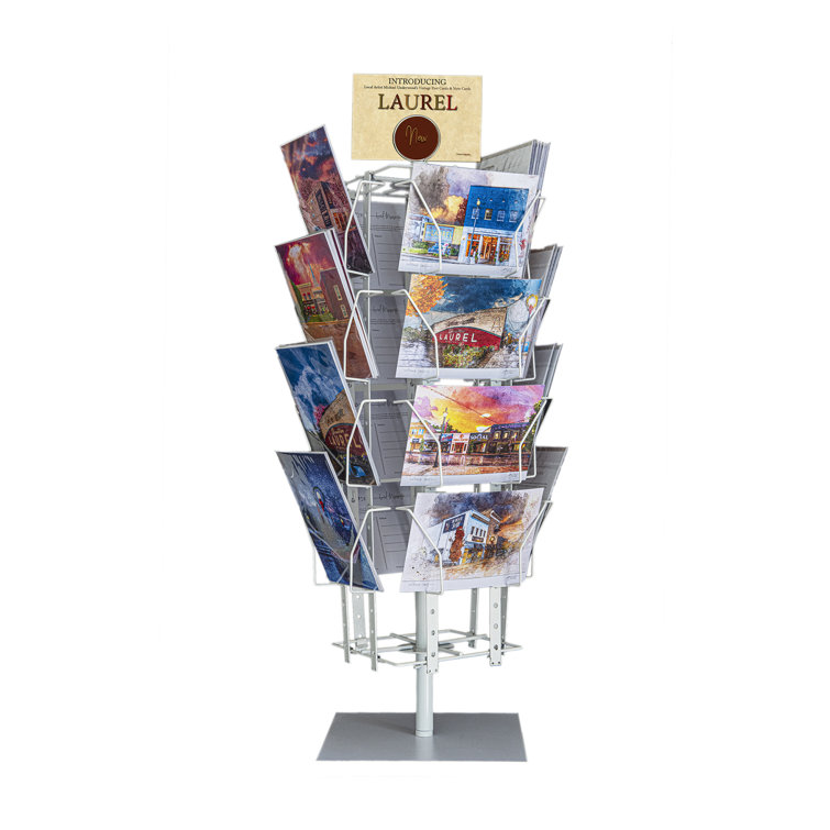 FixtureDisplays 16 Adjustable Pockets Display Rack, Greeting Post Card